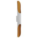 GLOBOSTAR® ESTERINA 01303 Μοντέρνο Φωτιστικό Τοίχου - Απλίκα με Ντουί 2 x E27 AC 220-240V IP20 - Λευκό & Χρυσό - Μ5.5 x Π8 x Υ60cm