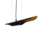 GLOBOSTAR® ESTERINA 01304 Μοντέρνο Κρεμαστό Φωτιστικό Οροφής με Ντουί 2 x E27 AC 220-240V IP20 - Μαύρο & Χρυσό - Μ60 x Π6 x Υ6cm - Image 2