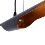 GLOBOSTAR® ESTERINA 01304 Μοντέρνο Κρεμαστό Φωτιστικό Οροφής με Ντουί 2 x E27 AC 220-240V IP20 - Μαύρο & Χρυσό - Μ60 x Π6 x Υ6cm - Image 9