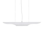 GLOBOSTAR® ESTERINA 01305 Μοντέρνο Κρεμαστό Φωτιστικό Οροφής με Ντουί 2 x E27 AC 220-240V IP20 - Λευκό & Χρυσό - Μ60 x Π6 x Υ6cm - Image 5