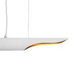 GLOBOSTAR® ESTERINA 01305 Μοντέρνο Κρεμαστό Φωτιστικό Οροφής με Ντουί 2 x E27 AC 220-240V IP20 - Λευκό & Χρυσό - Μ60 x Π6 x Υ6cm - Image 8