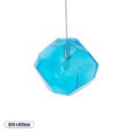GLOBOSTAR® RINA 01306 Μοντέρνο Κρεμαστό Φωτιστικό Οροφής με Ντουί 1 x G9 AC 220-240V IP20 - Γαλάζιο - Μ20 x Π20 x Υ20cm