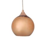 GLOBOSTAR® CANDELA 01309 Μοντέρνο Κρεμαστό Φωτιστικό Οροφής με Ντουί 1 x E27 AC 220-240V IP20 - Χάλκινο - Μ15 x Π15 x Υ13cm - Image 5