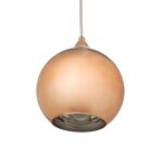 GLOBOSTAR® CANDELA 01309 Μοντέρνο Κρεμαστό Φωτιστικό Οροφής με Ντουί 1 x E27 AC 220-240V IP20 - Χάλκινο - Μ15 x Π15 x Υ13cm - Image 6