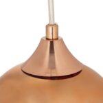 GLOBOSTAR® CANDELA 01309 Μοντέρνο Κρεμαστό Φωτιστικό Οροφής με Ντουί 1 x E27 AC 220-240V IP20 - Χάλκινο - Μ15 x Π15 x Υ13cm - Image 8