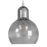 GLOBOSTAR® BOSSANOVA 01313 Μοντέρνο Κρεμαστό Φωτιστικό Οροφής με Ντουί 1 x E27 AC 220-240V IP20 - Γκρι - Μ18 x Π18 x Υ23cm - Image 3