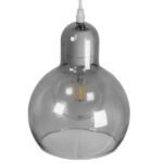 GLOBOSTAR® BOSSANOVA 01313 Μοντέρνο Κρεμαστό Φωτιστικό Οροφής με Ντουί 1 x E27 AC 220-240V IP20 - Γκρι - Μ18 x Π18 x Υ23cm - Image 4