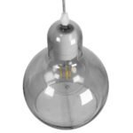 GLOBOSTAR® BOSSANOVA 01313 Μοντέρνο Κρεμαστό Φωτιστικό Οροφής με Ντουί 1 x E27 AC 220-240V IP20 - Γκρι - Μ18 x Π18 x Υ23cm - Image 5