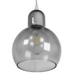 GLOBOSTAR® BOSSANOVA 01313 Μοντέρνο Κρεμαστό Φωτιστικό Οροφής με Ντουί 1 x E27 AC 220-240V IP20 - Γκρι - Μ18 x Π18 x Υ23cm - Image 6