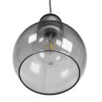 GLOBOSTAR® BOSSANOVA 01313 Μοντέρνο Κρεμαστό Φωτιστικό Οροφής με Ντουί 1 x E27 AC 220-240V IP20 - Γκρι - Μ18 x Π18 x Υ23cm - Image 7