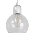 GLOBOSTAR® LUCREZIA 01314 Μοντέρνο Κρεμαστό Φωτιστικό Οροφής με Ντουί 1 x E27 AC 220-240V IP20 - Διάφανο - Μ18 x Π18 x Υ23cm - Image 3