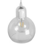 GLOBOSTAR® LUCREZIA 01314 Μοντέρνο Κρεμαστό Φωτιστικό Οροφής με Ντουί 1 x E27 AC 220-240V IP20 - Διάφανο - Μ18 x Π18 x Υ23cm - Image 4