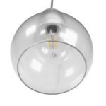 GLOBOSTAR® LUCREZIA 01314 Μοντέρνο Κρεμαστό Φωτιστικό Οροφής με Ντουί 1 x E27 AC 220-240V IP20 - Διάφανο - Μ18 x Π18 x Υ23cm - Image 6