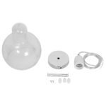 GLOBOSTAR® LUCREZIA 01314 Μοντέρνο Κρεμαστό Φωτιστικό Οροφής με Ντουί 1 x E27 AC 220-240V IP20 - Διάφανο - Μ18 x Π18 x Υ23cm - Image 9