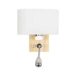 GLOBOSTAR® ELEGANT 01316 Μοντέρνο Φωτιστικό Τοίχου - Απλίκα Ξενοδοχείου Reading Light με Ντουί 1 x E27 LED 3W 360lm 36° AC 220-240V IP20 Θερμό Λευκό 2700K - Bridgelux COB Chip - Λευκό & Μπεζ - Μ15 x Π20 x Υ22.5cm - 2 Χρόνια Εγγύηση - Image 5