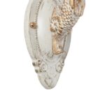 GLOBOSTAR® MERMAID 01317 Vintage Φωτιστικό Τοίχου - Απλίκα με Ντουί 1 x E27 AC 220-240V IP20 - Χρυσό & Λευκό - Μ12.5 x Π28 x Υ27cm - Image 6