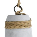 GLOBOSTAR® TRIBECA 01319 Boho Κρεμαστό Φωτιστικό Οροφής με Ντουί 1 x E27 AC 220-240V IP20 - Γκρι & Μπεζ - Μ20 x Π20 x Υ26cm - Image 8