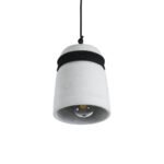 GLOBOSTAR® TRIBECA 01320 Μοντέρνο Κρεμαστό Φωτιστικό Οροφής με Ντουί 1 x E27 AC 220-240V IP20 - Γκρι & Μαύρο - Μ20 x Π20 x Υ26cm - Image 5