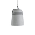 GLOBOSTAR® TRIBECA 01321 Μοντέρνο Κρεμαστό Φωτιστικό Οροφής με Ντουί 1 x E27 AC 220-240V IP20 - Γκρι & Μαύρο - Μ20 x Π20 x Υ26cm - Image 4