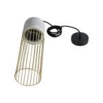 GLOBOSTAR® DURANT 01322 Μοντέρνο Κρεμαστό Φωτιστικό Οροφής με Ντουί 1 x E27 AC 220-240V IP20 - Γκρι & Χρυσό - Μ12 x Π12 x Υ40cm - Image 11