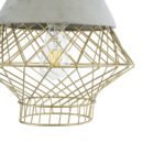 GLOBOSTAR® DURANT 01324 Μοντέρνο Κρεμαστό Φωτιστικό Οροφής με Ντουί 1 x E27 AC 220-240V IP20 - Γκρι & Χρυσό - Μ35 x Π35 x Υ35cm - Image 7