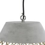 GLOBOSTAR® DURANT 01324 Μοντέρνο Κρεμαστό Φωτιστικό Οροφής με Ντουί 1 x E27 AC 220-240V IP20 - Γκρι & Χρυσό - Μ35 x Π35 x Υ35cm - Image 8