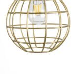 GLOBOSTAR® DURANT 01325 Μοντέρνο Κρεμαστό Φωτιστικό Οροφής με Ντουί 1 x E27 AC 220-240V IP20 - Γκρι & Χρυσό - Μ20 x Π20 x Υ35cm - Image 9