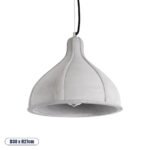 GLOBOSTAR® TRIBECA 01326 Μοντέρνο Κρεμαστό Φωτιστικό Οροφής με Ντουί 1 x E27 AC 220-240V IP20 - Γκρι - Μ30 x Π30 x Υ27cm