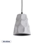 GLOBOSTAR® TRIBECA 01327 Μοντέρνο Κρεμαστό Φωτιστικό Οροφής με Ντουί 1 x E27 AC 220-240V IP20 - Γκρι - Μ18 x Π18 x Υ23cm