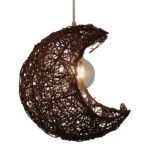 GLOBOSTAR® CRESCENT 01330 Vintage Κρεμαστό Φωτιστικό Οροφής με Ντουί 1 x E27 AC 220-240V IP20 - Καφέ - Μ30 x Π20 x Υ35cm - Image 8