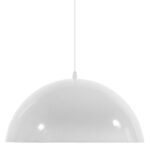 GLOBOSTAR® LUNE 01339 Μοντέρνο Κρεμαστό Φωτιστικό Οροφής με Ντουί 1 x E27 AC 220-240V IP20 - Λευκό & Χρυσό - Μ40 x Π40 x Υ20cm - Image 3