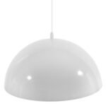 GLOBOSTAR® LUNE 01339 Μοντέρνο Κρεμαστό Φωτιστικό Οροφής με Ντουί 1 x E27 AC 220-240V IP20 - Λευκό & Χρυσό - Μ40 x Π40 x Υ20cm - Image 4