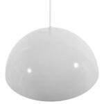 GLOBOSTAR® LUNE 01339 Μοντέρνο Κρεμαστό Φωτιστικό Οροφής με Ντουί 1 x E27 AC 220-240V IP20 - Λευκό & Χρυσό - Μ40 x Π40 x Υ20cm - Image 6