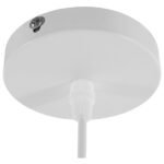 GLOBOSTAR® LUNE 01339 Μοντέρνο Κρεμαστό Φωτιστικό Οροφής με Ντουί 1 x E27 AC 220-240V IP20 - Λευκό & Χρυσό - Μ40 x Π40 x Υ20cm - Image 7