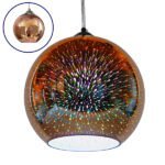 GLOBOSTAR® JUPITER 01349 Μοντέρνο Κρεμαστό Φωτιστικό Οροφής με Ντουί 1 x E27 AC 220-240V IP20 - Πολύχρωμο - Μ25 x Π25 x Υ22cm