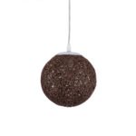 GLOBOSTAR® OCEANA 01354 Boho Κρεμαστό Φωτιστικό Οροφής με Ντουί 1 x E27 AC 220-240V IP20 - Καφέ - Μ20 x Π20 x Υ20cm - Image 5