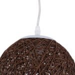 GLOBOSTAR® OCEANA 01354 Boho Κρεμαστό Φωτιστικό Οροφής με Ντουί 1 x E27 AC 220-240V IP20 - Καφέ - Μ20 x Π20 x Υ20cm - Image 8