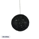 GLOBOSTAR® OCEANA 01356 Boho Κρεμαστό Φωτιστικό Οροφής με Ντουί 1 x E27 AC 220-240V IP20 - Μαύρο - Μ20 x Π20 x Υ20cm