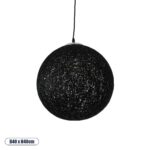 GLOBOSTAR® OCEANA 01360 Boho Κρεμαστό Φωτιστικό Οροφής με Ντουί 1 x E27 AC 220-240V IP20 - Μαύρο - Μ40 x Π40 x Υ40cm