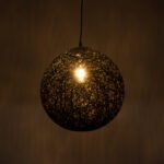 GLOBOSTAR® OCEANA 01360 Boho Κρεμαστό Φωτιστικό Οροφής με Ντουί 1 x E27 AC 220-240V IP20 - Μαύρο - Μ40 x Π40 x Υ40cm - Image 3