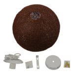 GLOBOSTAR® OCEANA 01362 Boho Κρεμαστό Φωτιστικό Οροφής με Ντουί 1 x E27 AC 220-240V IP20 - Καφέ - Μ60 x Π60 x Υ60cm - Image 7