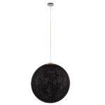 GLOBOSTAR® OCEANA 01364 Boho Κρεμαστό Φωτιστικό Οροφής με Ντουί 1 x E27 AC 220-240V IP20 - Μαύρο - Μ60 x Π60 x Υ60cm - Image 2