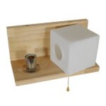 GLOBOSTAR® AMITY 01365 Μοντέρνο Φωτιστικό Τοίχου - Απλίκα με Ντουί 1 x E27 AC 220-240V IP20 - Μπεζ & Λευκό - Μ30 x Π14.5 x Υ15cm - Image 4