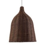 GLOBOSTAR® BAHAMAS 01367 Boho Κρεμαστό Φωτιστικό Οροφής με Ντουί 1 x E27 AC 220-240V IP20 - Καφέ - Μ30 x Π30 x Υ40cm - Image 3