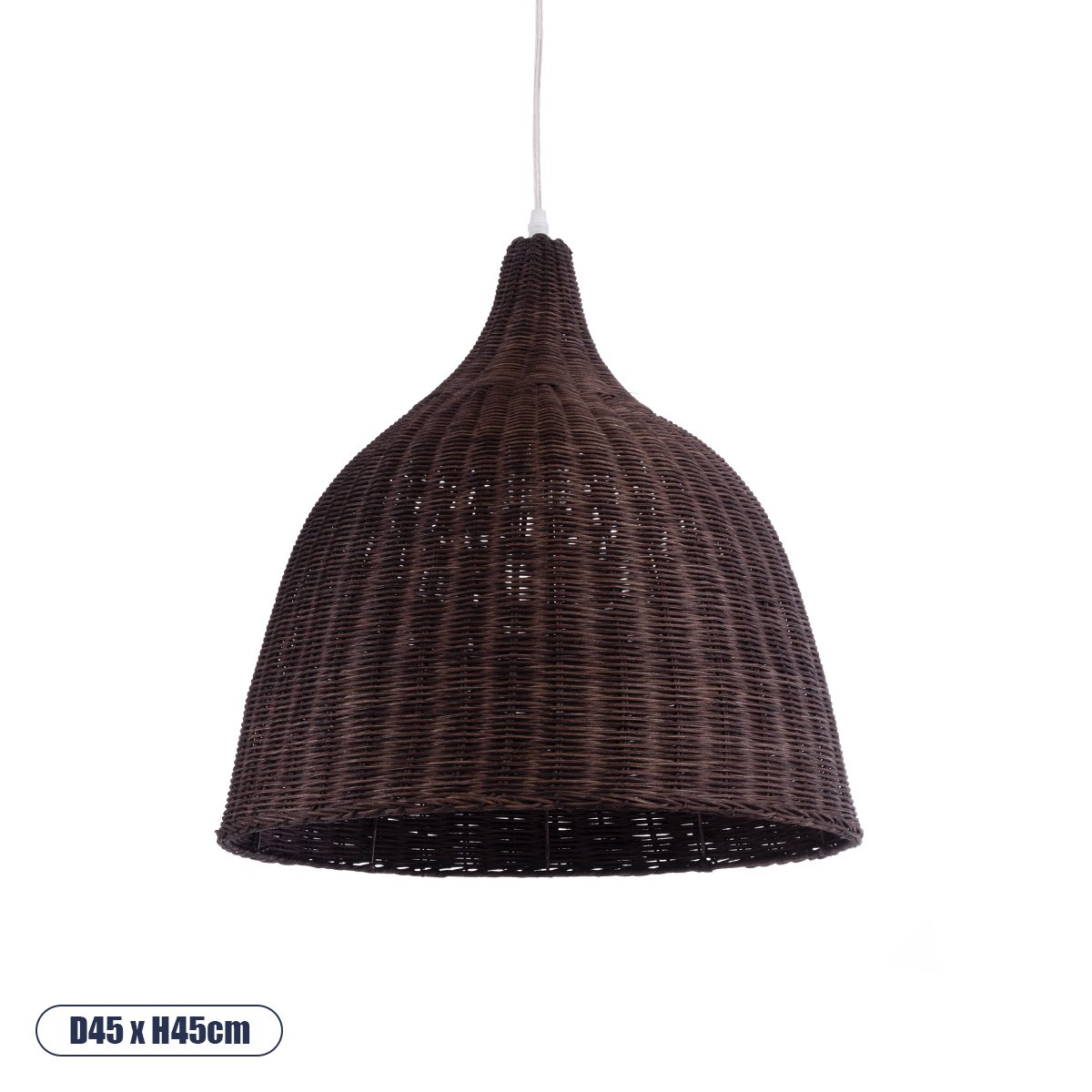 01368_0 GLOBOSTAR® BAHAMAS 01368 Boho Κρεμαστό Φωτιστικό Οροφής με Ντουί 1 x E27 AC 220-240V IP20 - Καφέ - Μ45 x Π45 x Υ45cm - Image 1