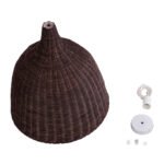 GLOBOSTAR® BAHAMAS 01368 Boho Κρεμαστό Φωτιστικό Οροφής με Ντουί 1 x E27 AC 220-240V IP20 - Καφέ - Μ45 x Π45 x Υ45cm - Image 11