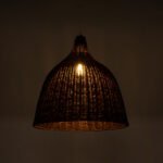 GLOBOSTAR® BAHAMAS 01368 Boho Κρεμαστό Φωτιστικό Οροφής με Ντουί 1 x E27 AC 220-240V IP20 - Καφέ - Μ45 x Π45 x Υ45cm - Image 3