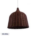 GLOBOSTAR® BAHAMAS 01369 Boho Κρεμαστό Φωτιστικό Οροφής με Ντουί 1 x E27 AC 220-240V IP20 - Καφέ - Μ60 x Π60 x Υ60cm