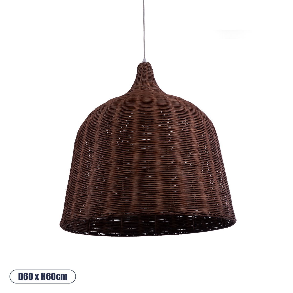 01369_0 GLOBOSTAR® BAHAMAS 01369 Boho Κρεμαστό Φωτιστικό Οροφής με Ντουί 1 x E27 AC 220-240V IP20 - Καφέ - Μ60 x Π60 x Υ60cm - Image 1