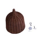 GLOBOSTAR® BAHAMAS 01369 Boho Κρεμαστό Φωτιστικό Οροφής με Ντουί 1 x E27 AC 220-240V IP20 - Καφέ - Μ60 x Π60 x Υ60cm - Image 11